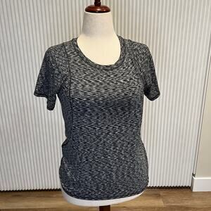 LULULEMON Women's Make Miles Count Short Sleeve In Spaced Out Space Dye Black